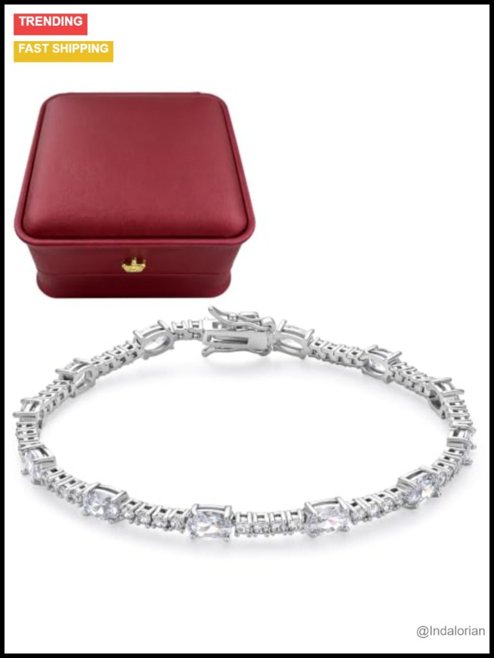 14K Gold Plated Tennis Bracelet CZ Stackable Women Jewelry